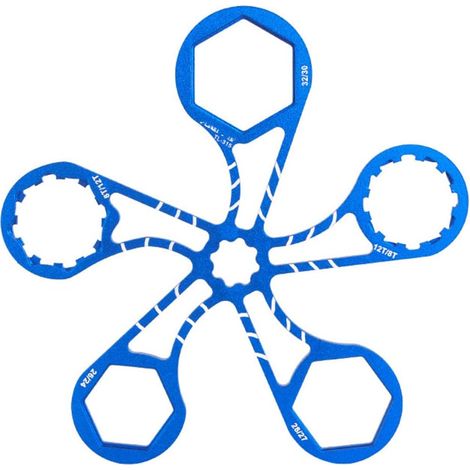 Herramienta de horquilla delantera de bicicleta, herramienta de reparación de tapa superior, llave de enchufe de suspensión para bicicletas de montaña, 8T/12T/24-32 mm para Suntour (1/5)