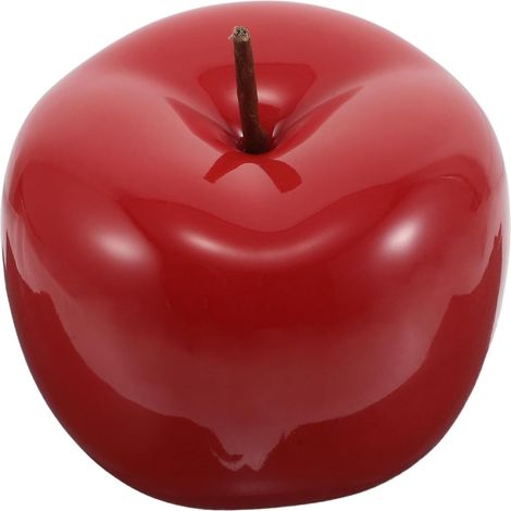 Figurine de Pomme Réaliste Céramique Décoration Intérieure de Fruit Artificiel Ornements de Pomme Décoratives pour Maison Bureau (1/5)