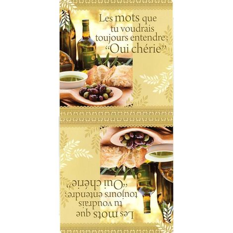 Torchon microfibre à message 70 x 35 cm (1/2)