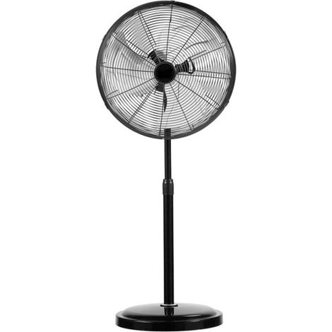 Ventilador De Pie AC Negro Africo 120w 3 Vel. Fijo Rotatorio Diámetro 107 CM