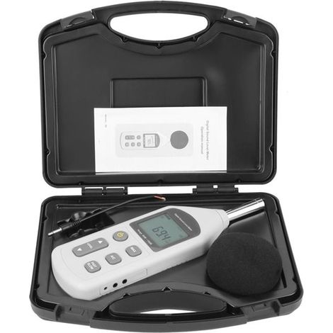Tbest testeur de son Sonomètre Numérique, Sonomètre Portable avec Boule en éponge à écran LCD, pour quincaillerie environnement (1/5)