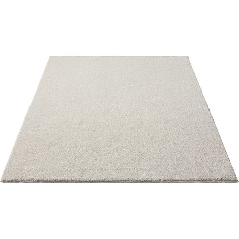 FLOORNOVO Hochflor Teppich Beige einfarbig - 200 x 140 cm - Besonders Weicher Teppich Wohnzimmer & Badezimmerteppich - Pflegeleicht - vielseitig einsetzbar im Innenbereich (1/2)