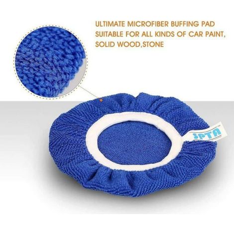 Bonnet Polissage - Microfibre 125 mm à 150 mm - Pour Machine Polisseuse Orbitale - 5 Pièces (1/4)