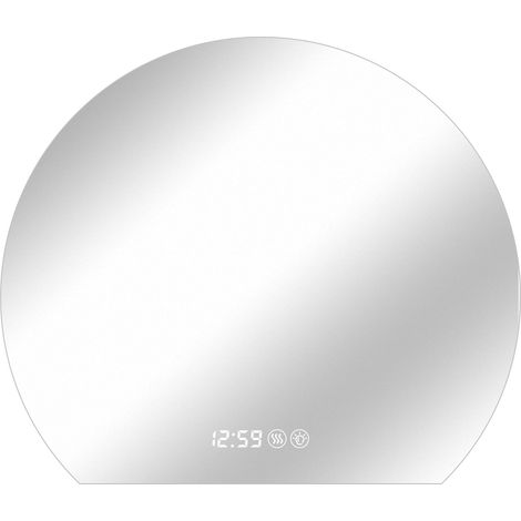 Espejo de baño LED redondo 80 cm HOMVRA con antivaho, regulable y 3 temperaturas de color (1/4)