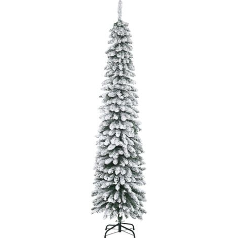 Albero di Natale Artificiale Innevato 210 cm 490 Rami a 3 Sezioni Verde (1/5)