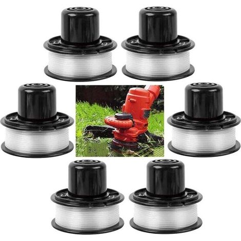 A6226 Bobine de fil compatible avec Black et Decker Auftipp Coupe-herbe automatique GL250 / GL310 / GL360 / GL360SB avec 6m ligne, 6-pack (1/4)