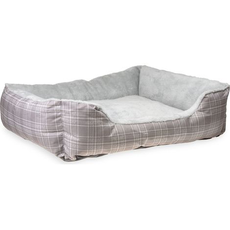 K CAMA PERRO MIRO BEIGE/GRIS CLARO 80X70X22 CM