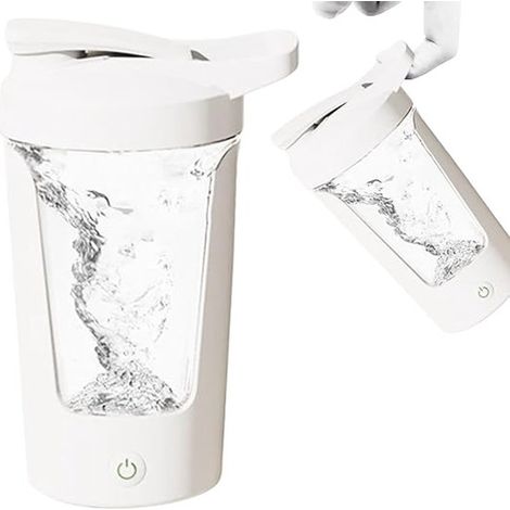 Elektrischer Shaker – Klumpenfreier Protein-Shaker mit 7000 U/min Motor, USB-C Schnellladefunktion, kabellos und wiederaufladbar – Perfekt für Protein-Shakes und Pre-Workout-Mischungen (Weiß)