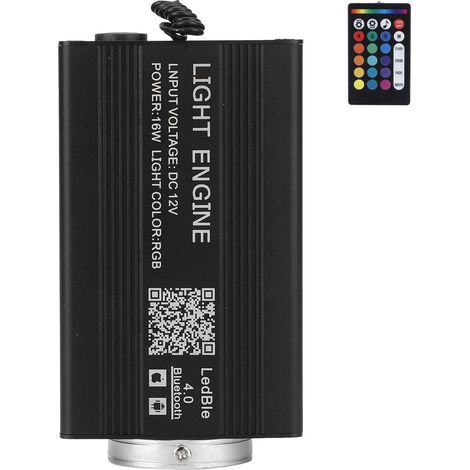 Guirlande lumineuse à fibre optique RGBW 16 W, contrôle à distance via application Bluetooth, 0,75 mm x 2 m, idéale pour la décoration de bars et karaokés. Prise européenne 100-240 V. (1/5)