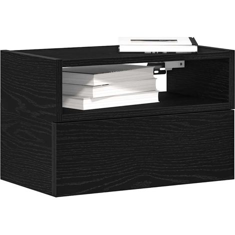 Wand-Nachttische 2 Stk. Schwarz 45x26x28,5 cm