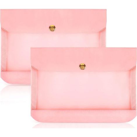 Borsa porta mascherine Jalleria, trasparente, rosa, confezione da 2 (1/4)