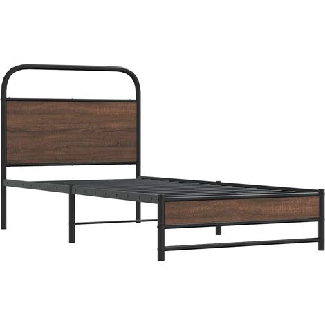 Giroletto senza Materasso Rovere Marrone 100x190 cm Truciolato vidaXL (1/4)