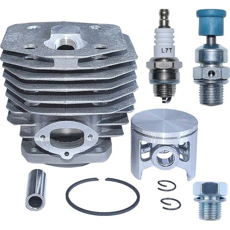 Piston de cylindre 45 mm pour tronçonneuse Husqvarna 254 254XP avec soupape de décompression, bougie, roulement à aiguilles, remplacement 5035039-03 (1/5)