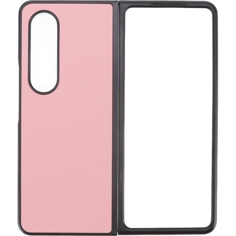 Lederhülle für Galaxy Z Fold 4, kratzfeste Falthülle, Rundumschutz, staubdicht, pinkfarbene Handyhülle (1/5)