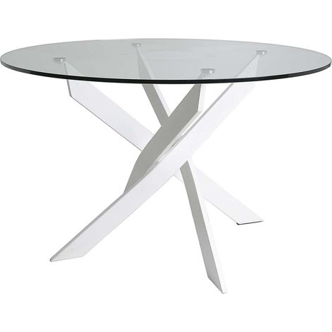 Mesa comedor redonda Rota acabado blanco, 120 cm(ancho) 76 cm(alto). (1/5)