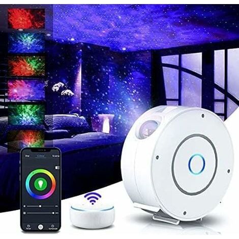 LED Projecteur Étoilé, Intelligent Projecteur Ciel Étoilé Veilleuse Galaxie,Gradation/Contrôle vocal/Connexion WiFi/Minuterie,Chambre Décorer,Cadeau,Noël,Google Assistant (1/5)