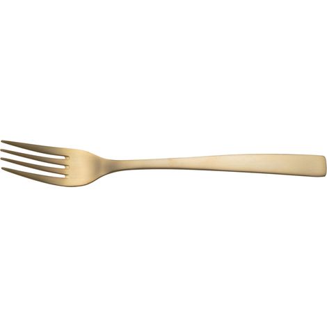 Jean Dubost - Fourchette de table monobloc Jet doré (lot de 6)