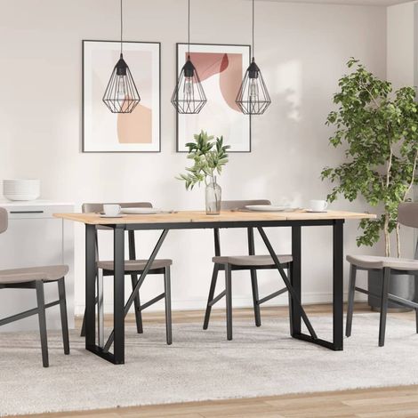 Esstisch-Gestell in O-Form 140x60x73 cm Stahl