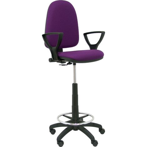 Taburete Ayna bali morado brazos fijos