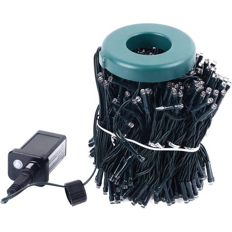 Ortviai Guirlande Lumineuse de Noël en Cascade pour Arbre – 400 LED Colorées, 2 m, 8 Modes, Étanche, Anneau de 16 cm (1/5)
