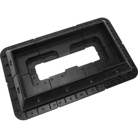 Set mit 6 UV-beständigen, bohrfreien Dacheckhalterungen für Solarpaneele, aus alterungsbeständigem ABS-Kunststoff, für Wohnmobile und Boote, schwarz. (1/5)