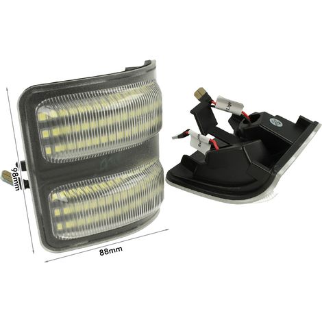 Kit Freccia Laterale a Led Side Marker Dinamica Lente Trasparente Ford F-250 F250 F350 F450 F550 2008-2016 OEM 1448141 1448140 (1/3)