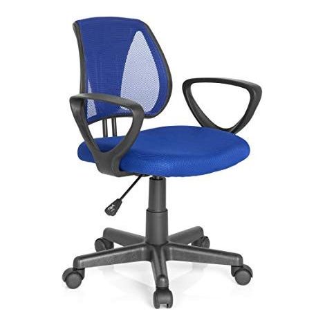 Chaise de bureau enfant / siège de bureau enfant KIDDY CD tissu maille bleu