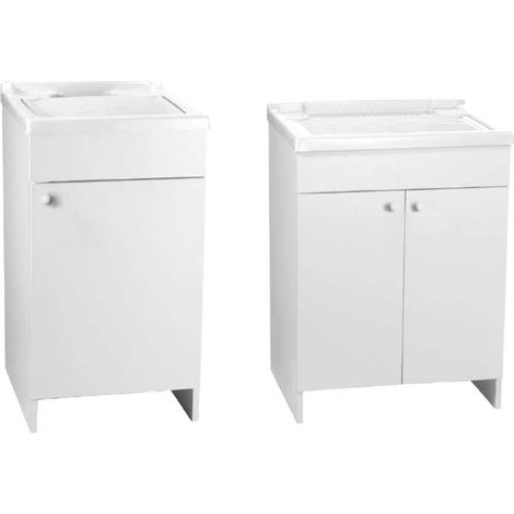 MEUBLE LAVABO MOBILE "SÉRIE PANDA" P.60 x L.60 cm - 2 portes