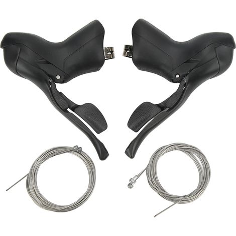 2 Pièces Levier de Frein et Changement de Vitesse 2x7 en Alliage d'Aluminium pour Vélo de Route - Compatible 7, 8, 9 Vitesses (1/5)