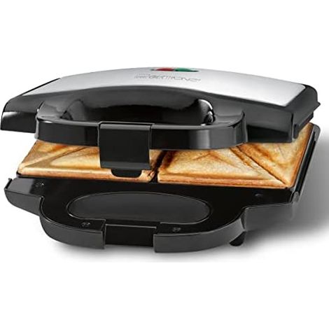 Clatronic ST 3778 Tostadora de sándwiches negra acero inoxidable (1/5)