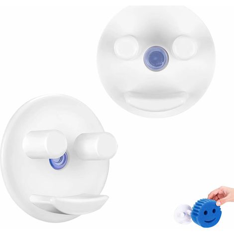Lot de 2 Porte éponges Smiley Organiseur avec Ventouse (1/4)