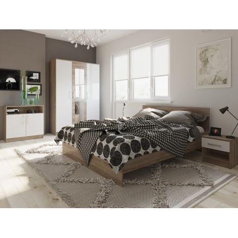 Dormitorio SPIKE roble claro 160 x 200 cm