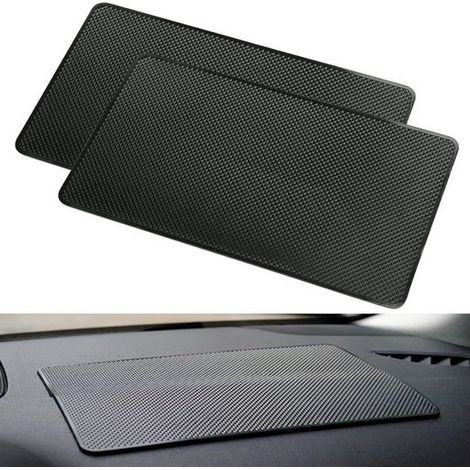 Lot de 2 tapis antidérapants pour voiture, tableau de bord, coussinets de montage en silicone, utilisables pour la décoration de voiture, les lunettes et les téléphones portables.