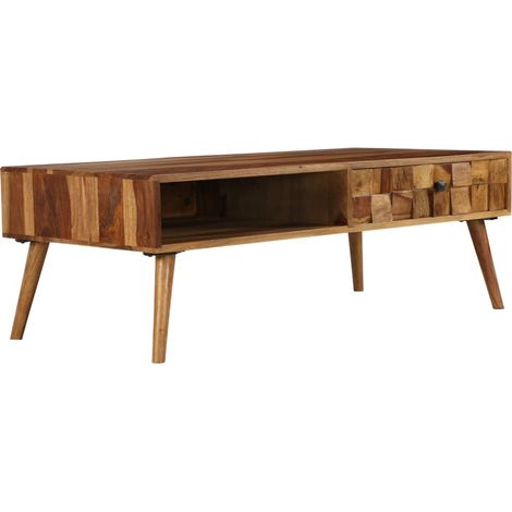 Couchtisch Massivholz Akazie Honigbraun 110x50x37 cm