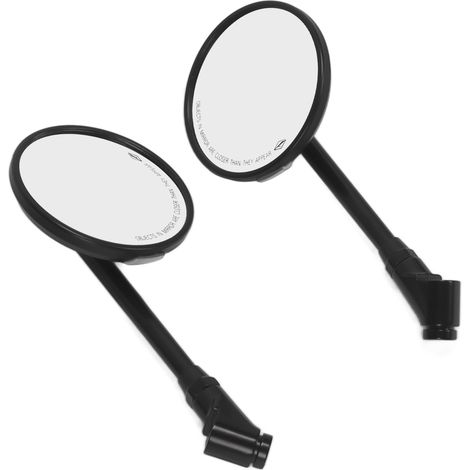 Rétroviseur moto rond en fibre de carbone, pivotant à 360°, universel, pour embase 8 mm/10 mm, argent (1/5)