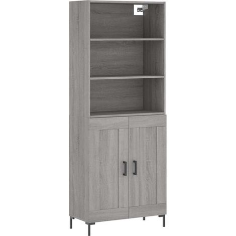 Maison Exclusive - Aparador alto madera contrachapada gris sonoma