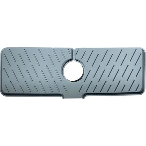 Tapis De Robinet,Tapis Pour Robinet De Cuisine,Tapis Absorbant Pour Robinet,Tampon De Vidange D'éVier,Tampon De Vidange De Qualité Alimentaire (gris foncé) (1/5)