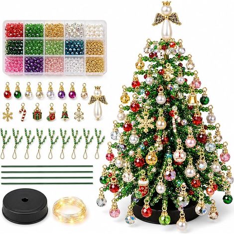 DIY-Weihnachtsbaum-Set mit Perlen, Tischweihnachtsbaum, A (1/5)