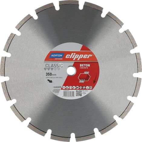 Diamanttrennscheibe Classic Beton D.350mm Bohr.20mm 2,8mm 10mm NORTON (1/5)