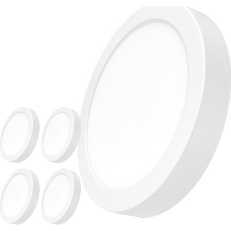 LED ATOMANT Confezione da 5 Plafoniera LED da Soffitto Rotonda 220mm 20W, Colore Bianco Freddo (6500K), 1800 Lumens, Driver incluso (1/5)