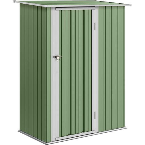 Maison de jardin en métal de 1,07 m², dimensions 142 x 86 x 189 cm, structure solide et résistante aux intempéries, idéale pour le rangement pratique des outils et accessoires de jardin (1/5)