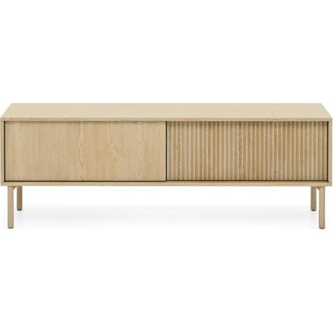 LORELLA - Mini meuble TV 153 cm en chêne cremona - Chêne clair
