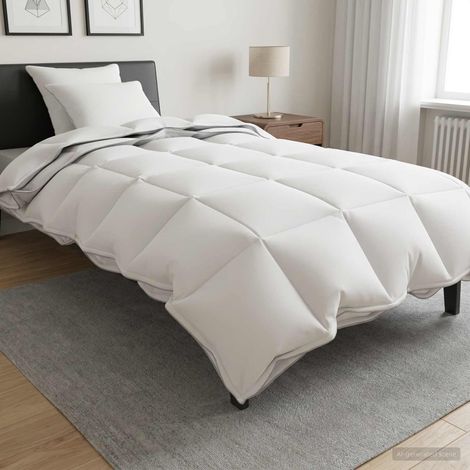 vidaXL Juego de Edredón 3 uds. 155 x 220 cm Todas las estaciones Bambú (1/5)