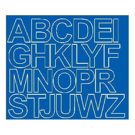 Lettere adesive autoadesive, 4,5 cm, blu lucido