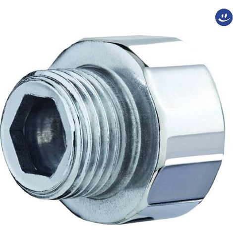 Raccordo diritto ridotto maschio/femmina in acciaio zincato f 3/8x m 1/4 RACCORDERIE METALLICHE