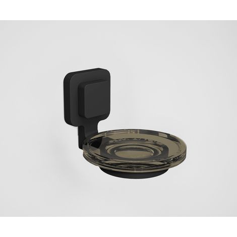 PORTA SAPONE SERIE KARA- Nero cm 11 x h.9,2 x 13,8- KOEMO- pezzi 1 (1/2)