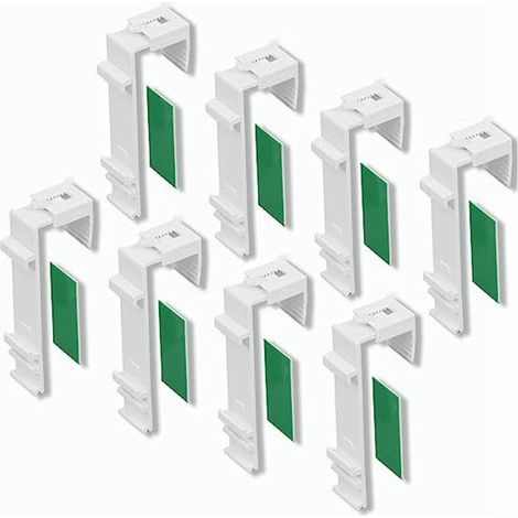 10 juegos de soportes autoadhesivos para cortinas y ganchos sin necesidad de taladrar, aptos para persianas venecianas y cortinas plisadas. (1/5)