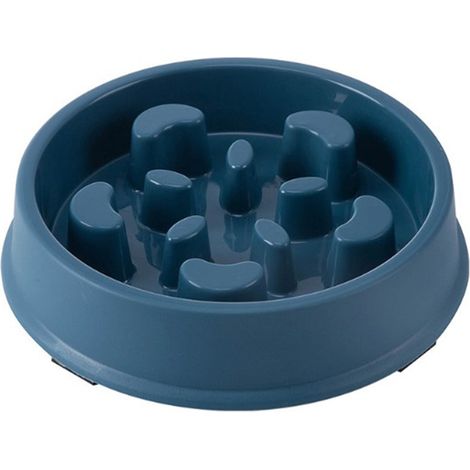 Gamelle pour chien à alimentation lente Type de pétale empêche l'étouffement Puzzle antidérapant pour fournitures pour animaux de compagnie bleu foncé (1/5)