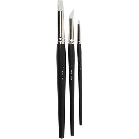 Pinceaux fins en silicone, pour travailler avec de la peinture ou de la colle. Facile à nettoyer. réf 100274