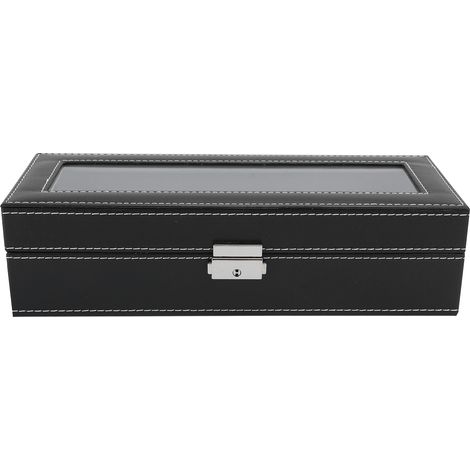 Uhrenbox-Organizer, elegantes 6-Fächer-Etui, luxuriöse Schmuckaufbewahrung (1/5)